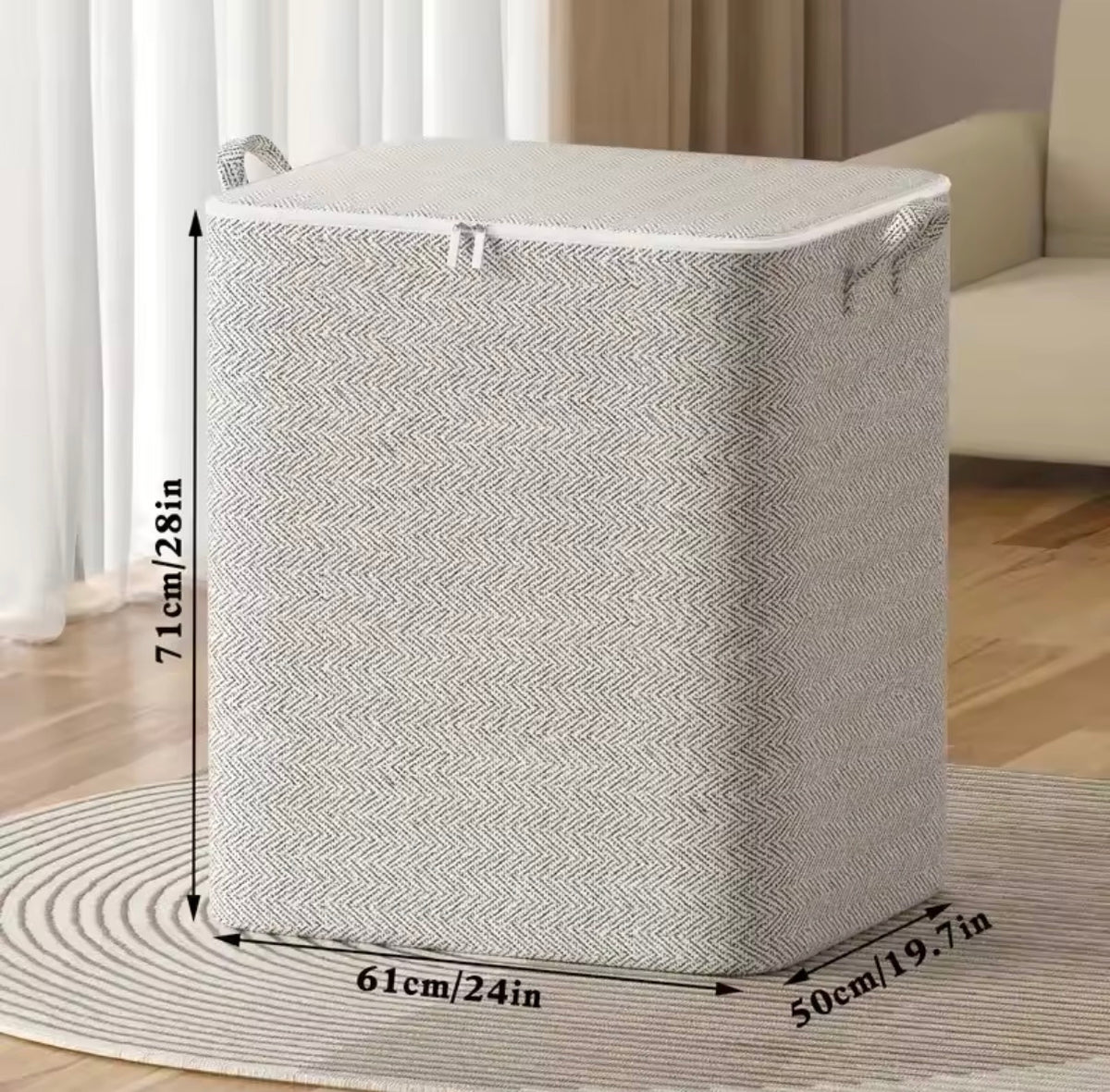 1pc Household Large Capacity Storage Bag Non-woven Material, Closet Wardrobe Organizer