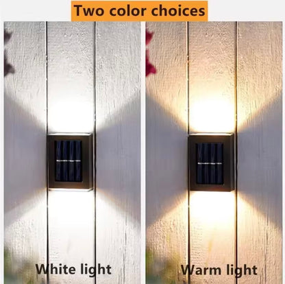 1~6pcs Solar Light Outdoor Up and Down Wall Washer Light Waterproof Solar Lamp Garden