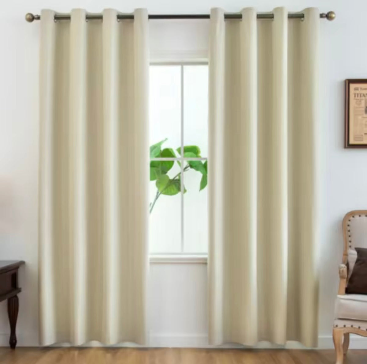 2pcs Modern 100% Blackout Curtain with Coated Lining