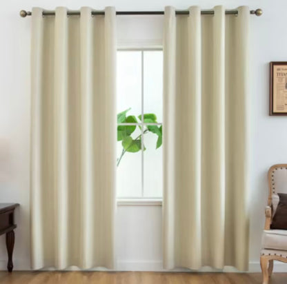 2pcs Modern 100% Blackout Curtain with Coated Lining