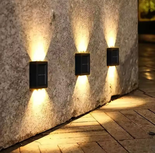 1~6pcs Solar Light Outdoor Up and Down Wall Washer Light Waterproof Solar Lamp Garden