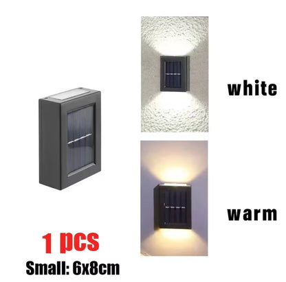 1~6pcs Solar Light Outdoor Up and Down Wall Washer Light Waterproof Solar Lamp Garden
