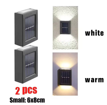 1~6pcs Solar Light Outdoor Up and Down Wall Washer Light Waterproof Solar Lamp Garden