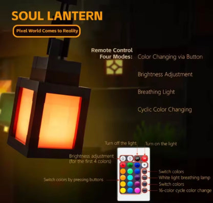 MC Game Luminous Lantern Nightlight Surrounding Pixel Style
