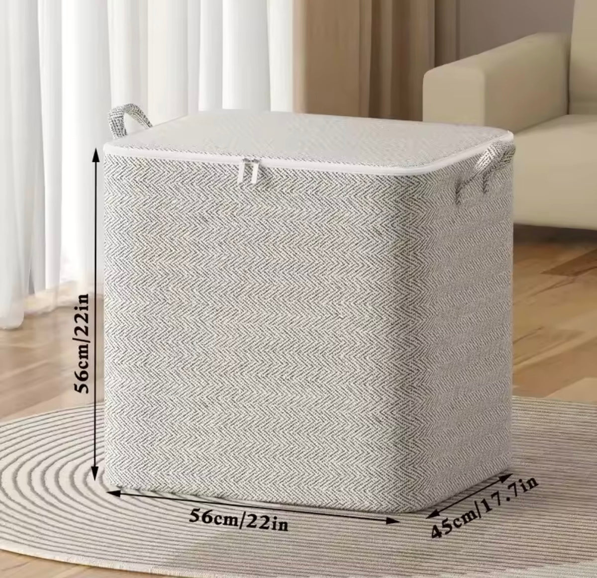 1pc Household Large Capacity Storage Bag Non-woven Material, Closet Wardrobe Organizer