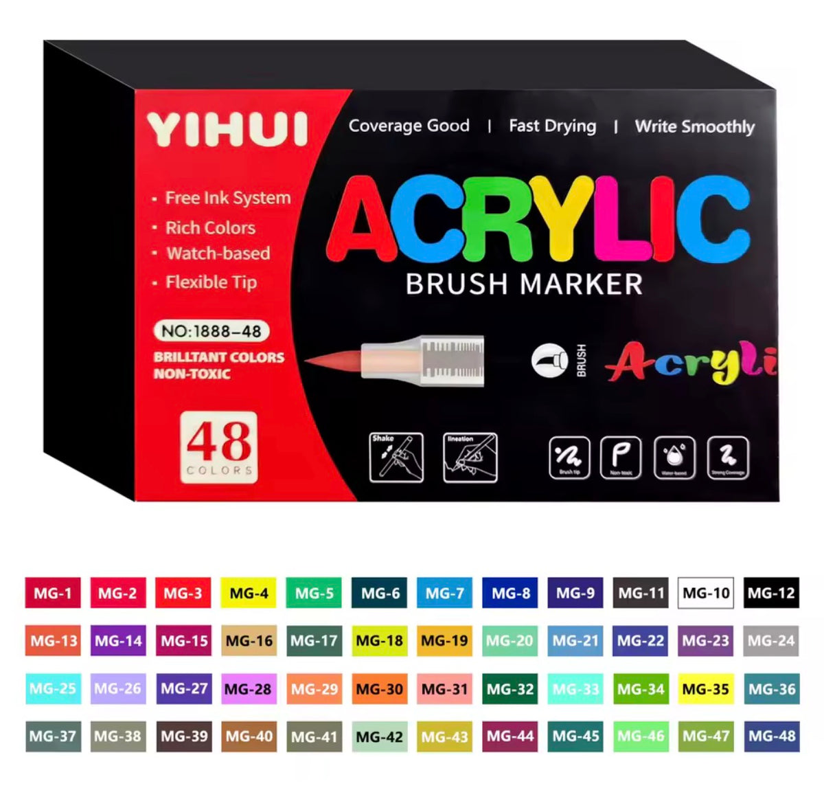 Acrylic Paint Pens Markers Brush