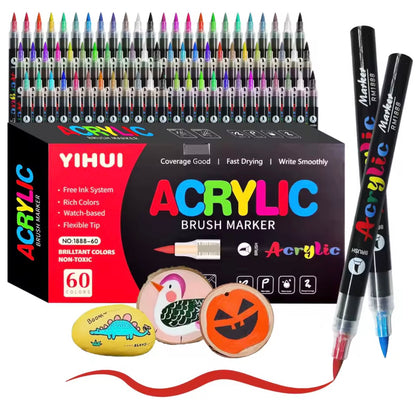 Acrylic Paint Pens Markers Brush