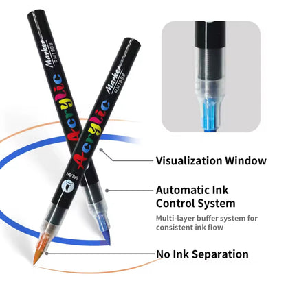 Acrylic Paint Pens Markers Brush